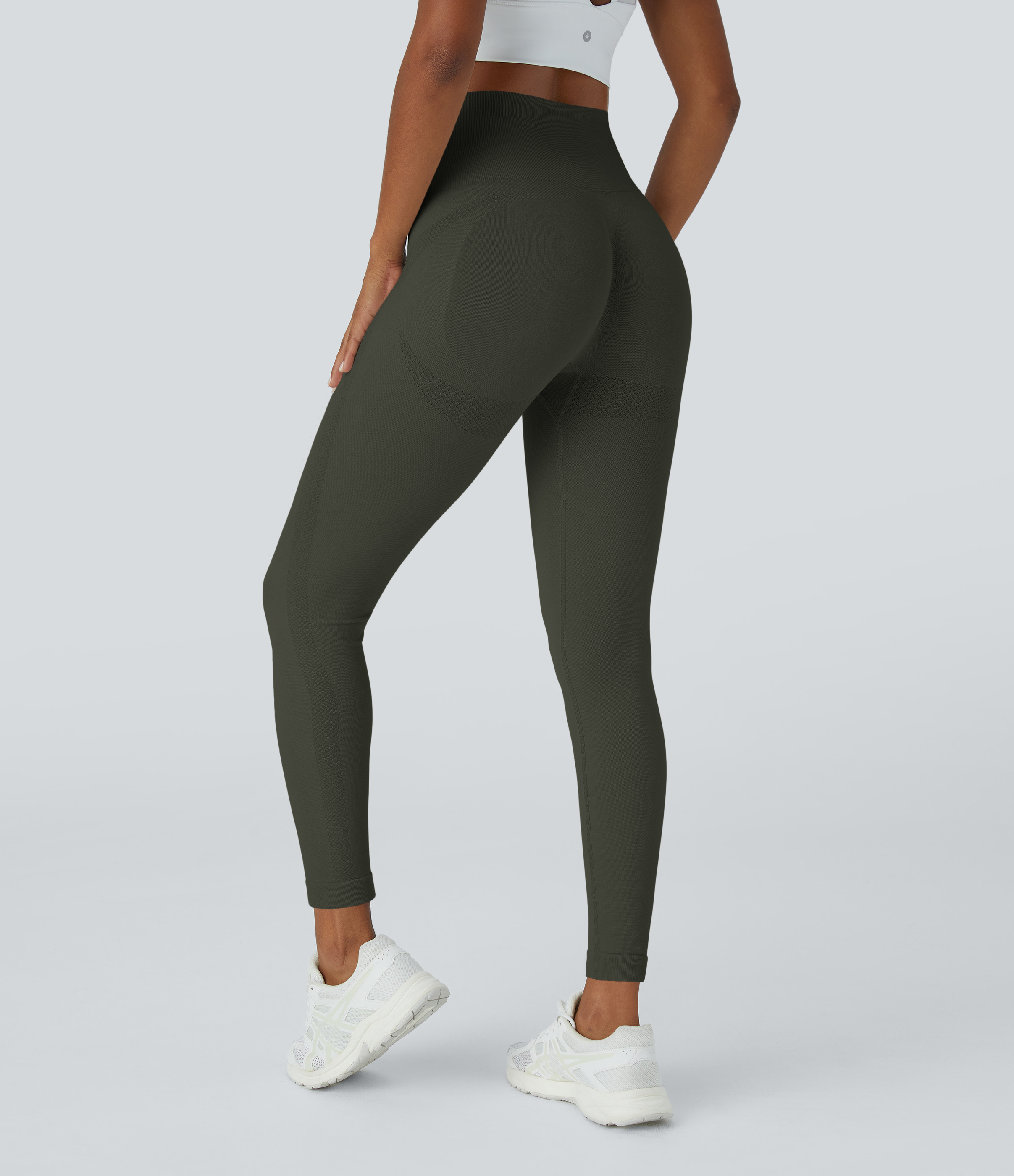 Seamless Flow High Waisted Ruched 7/8 Yoga Leggings