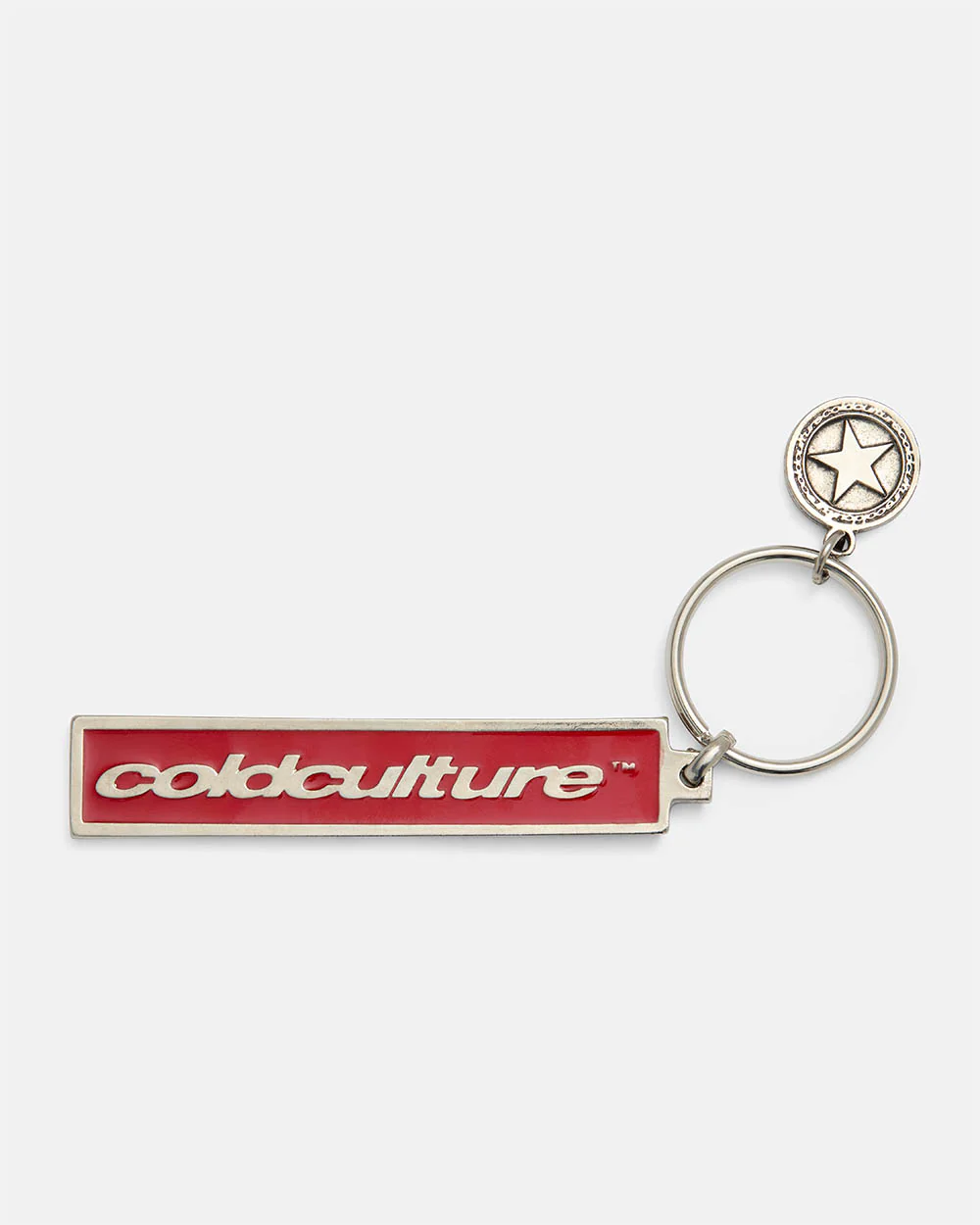 COIN KEYCHAIN METAL RED