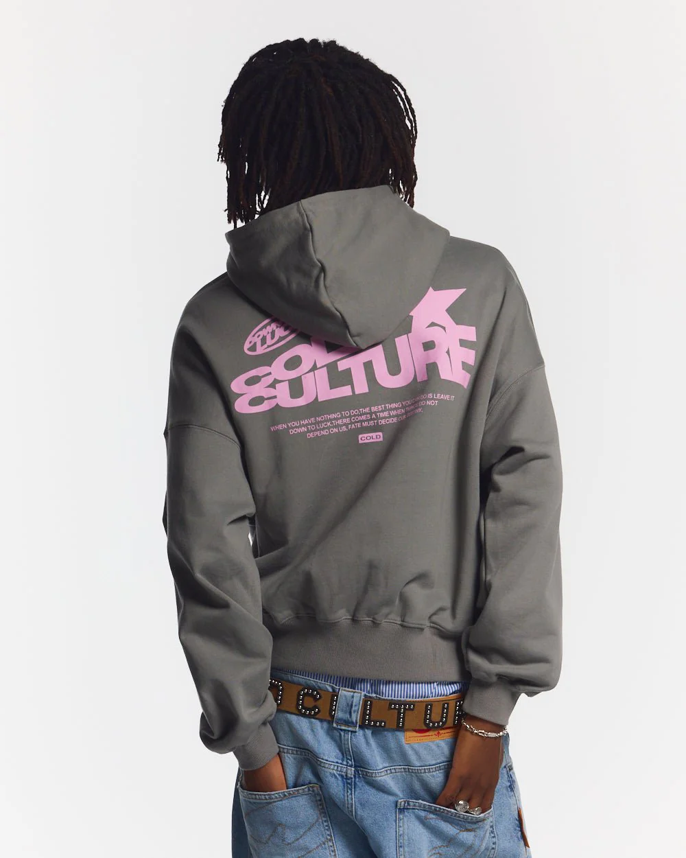 DOWN TO LUCK HOODIE SMOKEY GREY