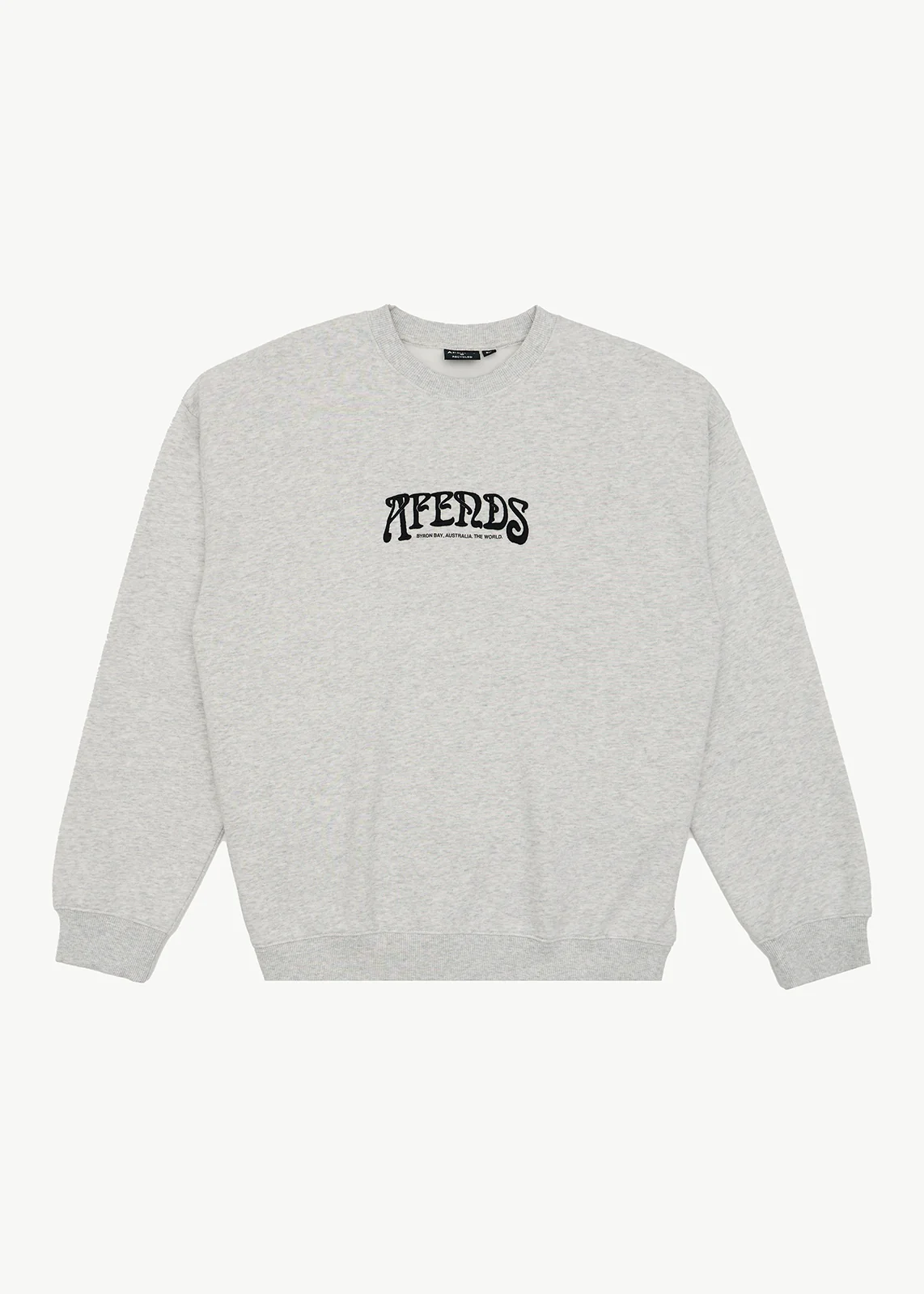AFENDS Mens Perception - Crew Neck - Grey Marle