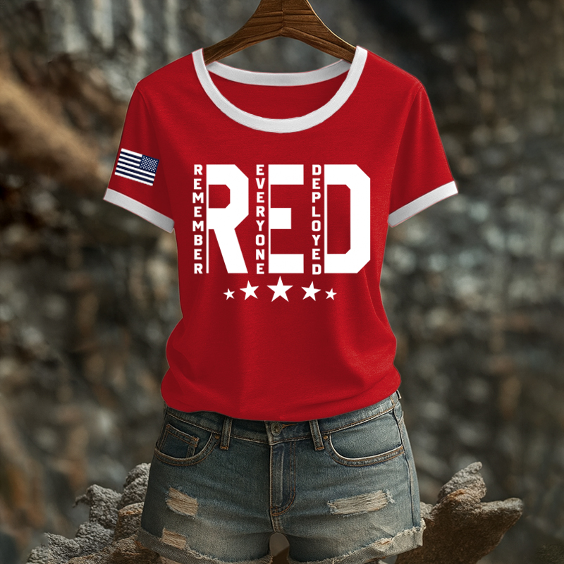 Women's Red Friday Veteran Print T-Shirt