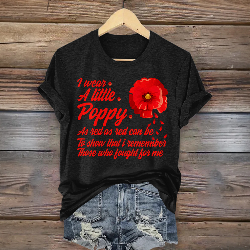 Women's Veteran Casual Printed T-shirt