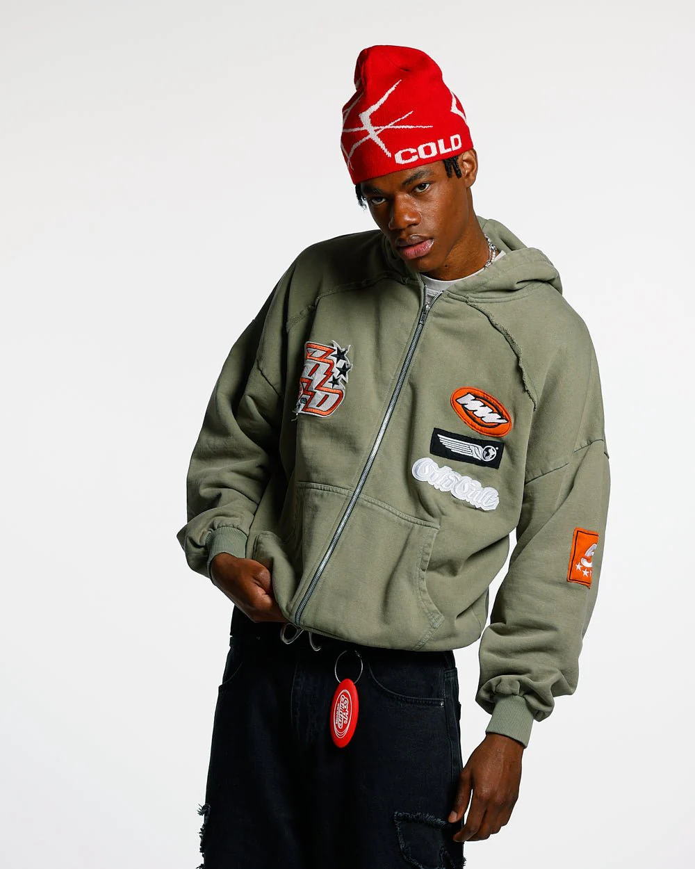 WALKER ZIP HOODIE WASHED GREEN