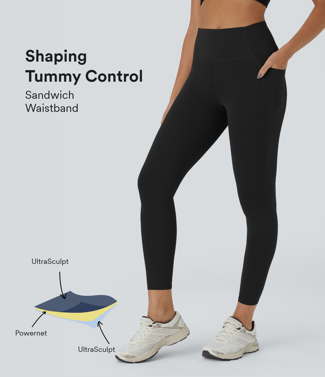 Halara UltraSculpt™ High Waisted Tummy Control Pocket Training Leggings