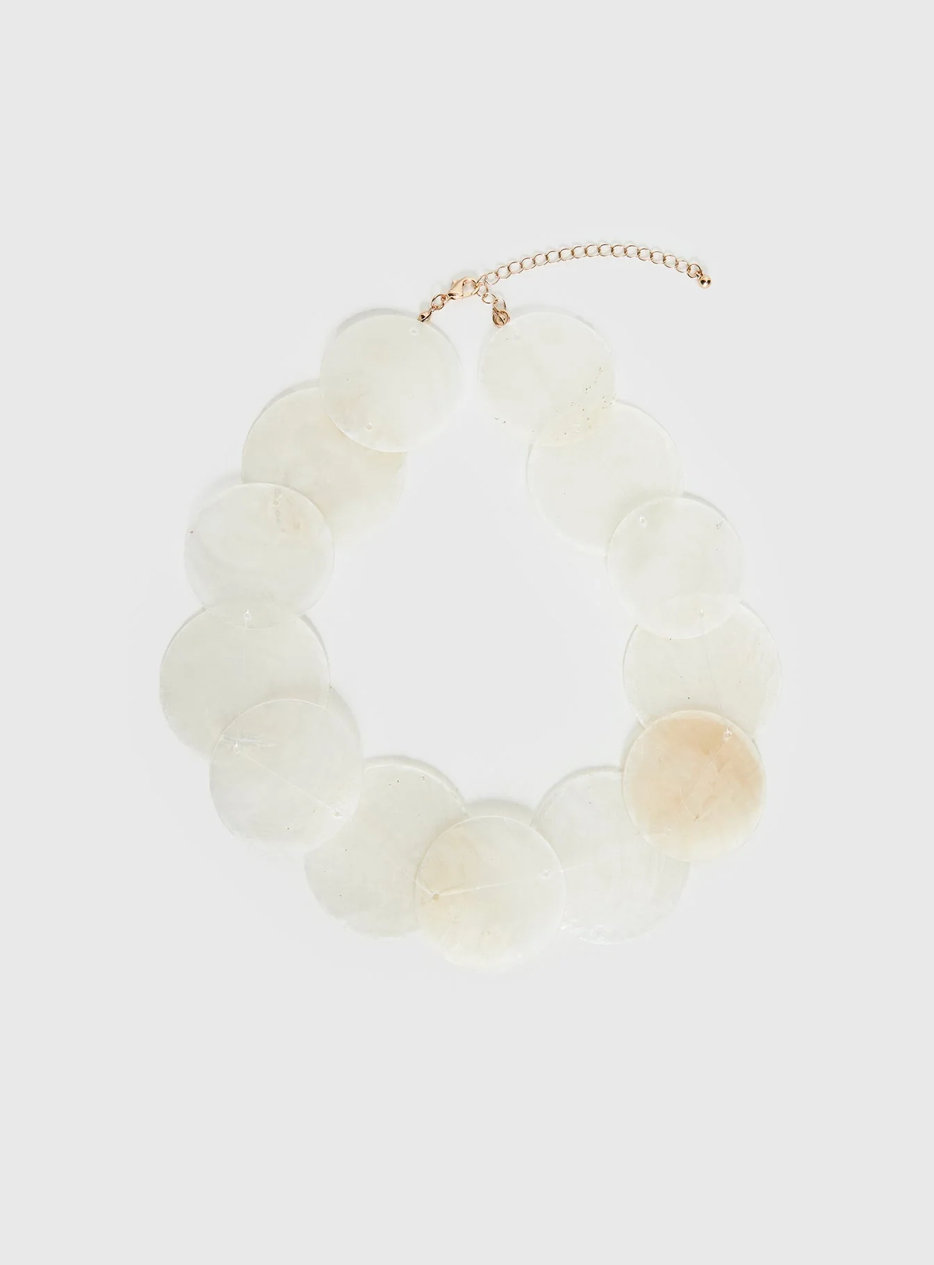 Summer Solstice Shell Detail Necklace White