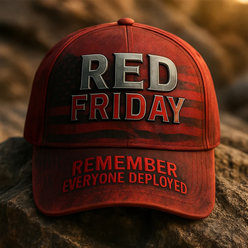 Red Friday Printed Casual Hat