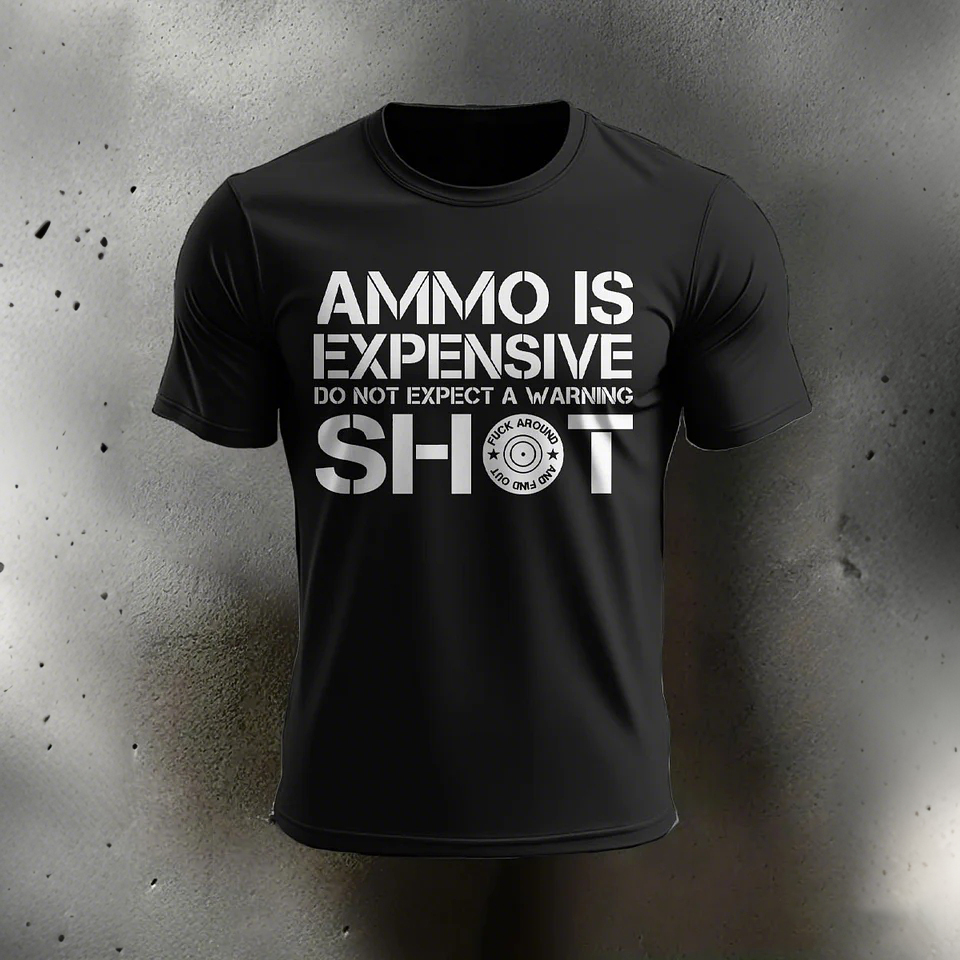 Men's Veteran Pew Humor Printed T-shirt