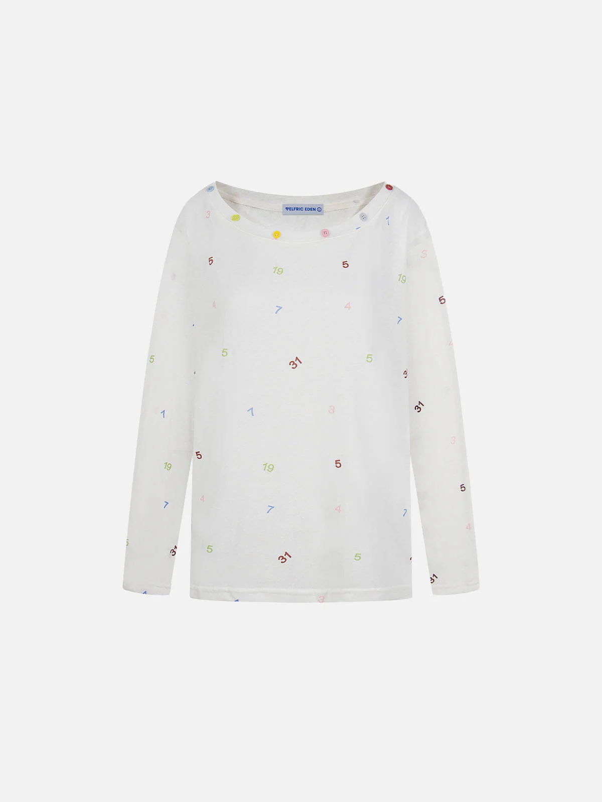 Aelfric Eden Boxy Number Print Long Sleeve Tee