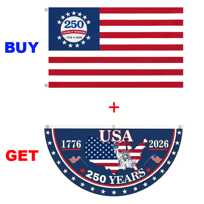 🇺🇸 250th Anniversary USA Commemorative Flag (3x5 Ft),Double-Sided Embroidered
