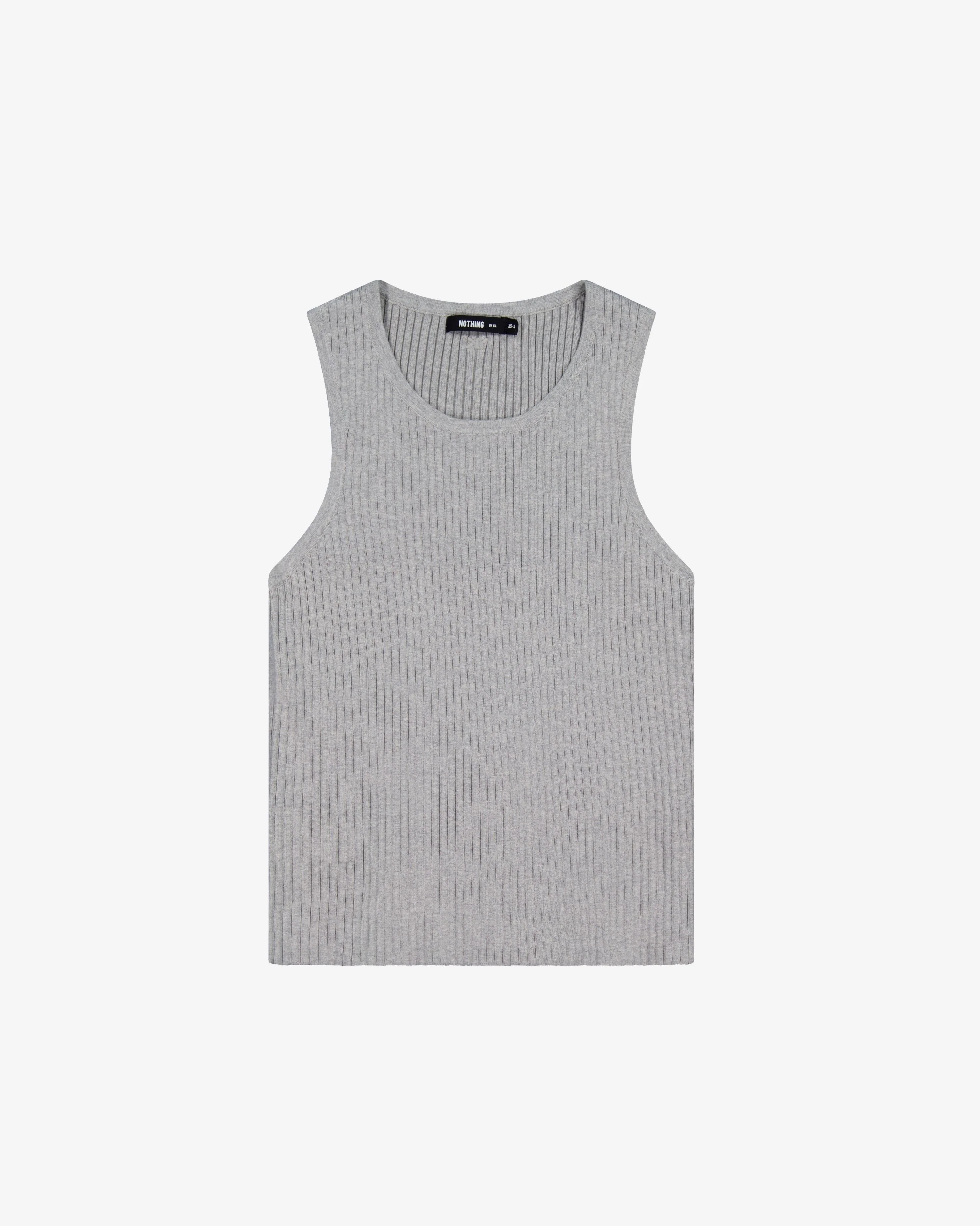 Nothing Knit Rib Tank | GREY MARLE