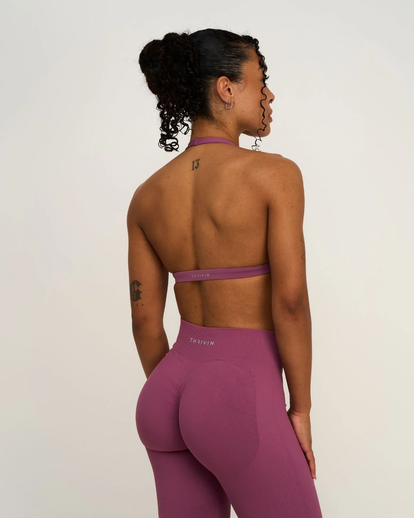 Elevate™ Sculpting Seamless V-Neck Halter Bra | Orchid Mauve