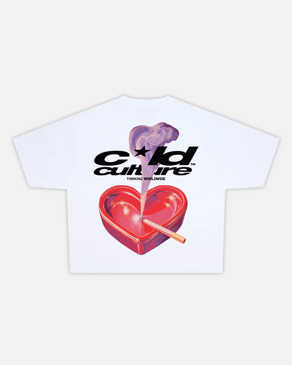 HEART ASHTRAY TEE WHITE