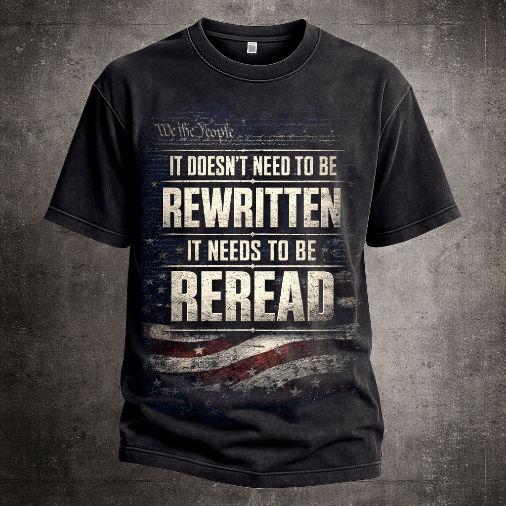 It Doesn't Need To Be Rewritten Printed Casual Short Sleeve T-Shirt