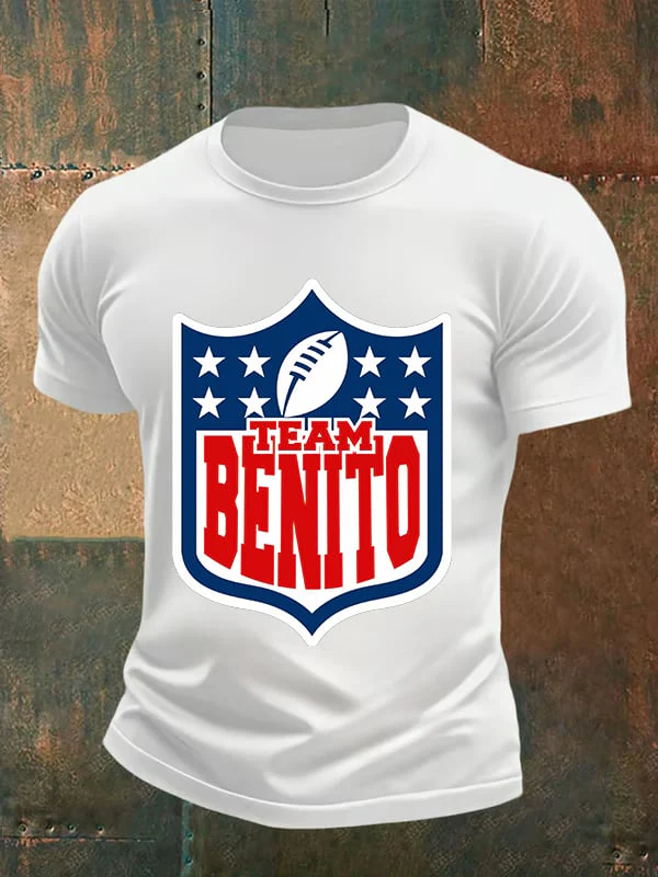 Men's  Team Benito Puerto Rico Print Casual Tee