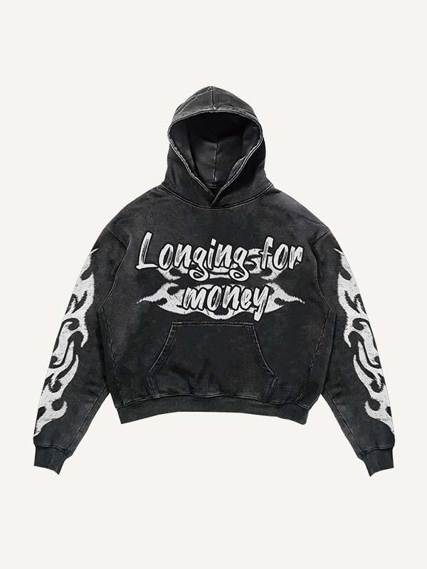 Eye&Graphic Print Slant Pockets Hoodie