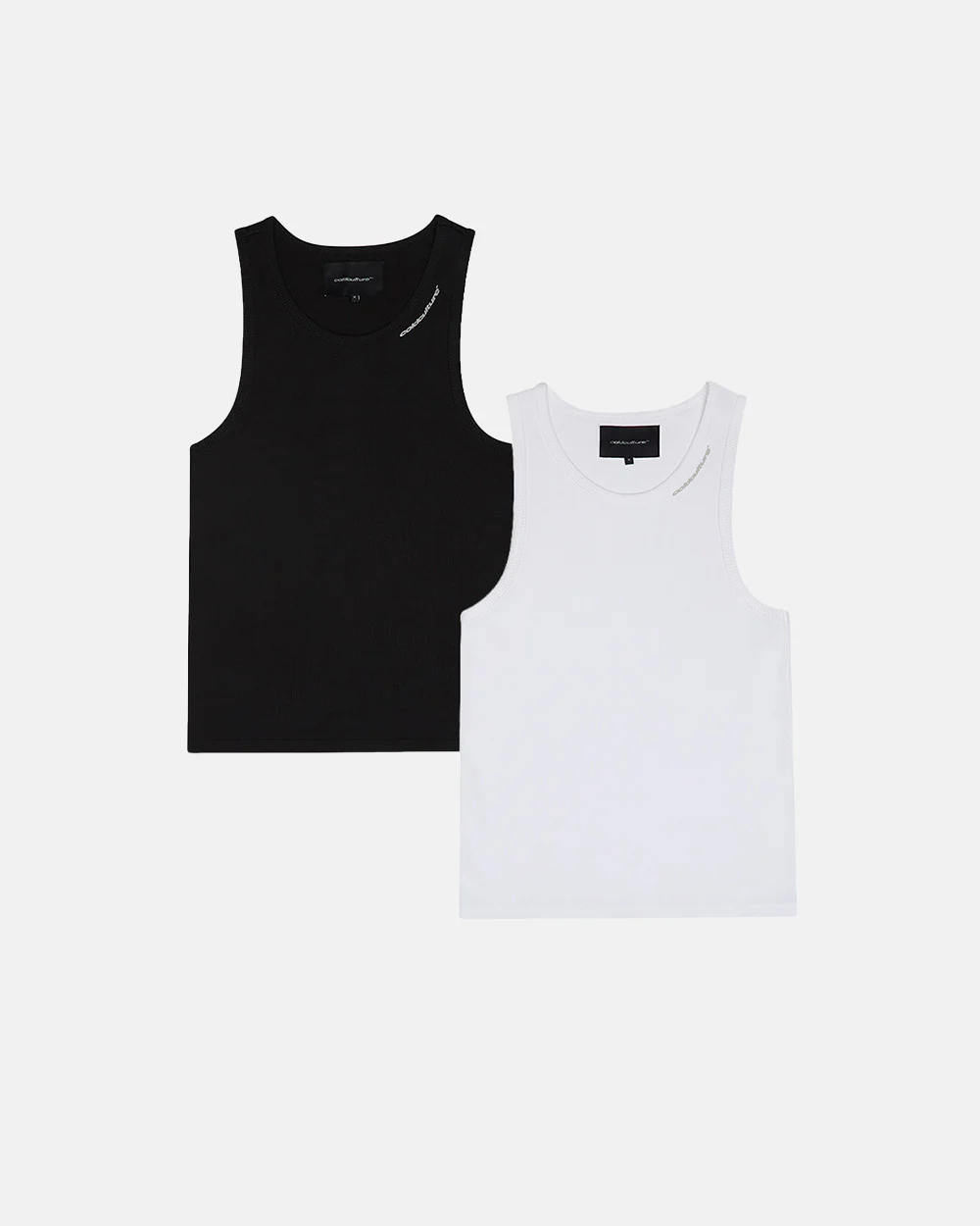 LOW KEY BASIC TANK TOP 2 PACK WHITE & BLACK