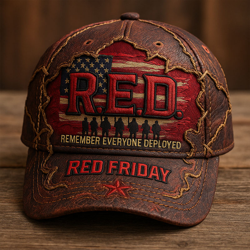 Red Friday Printed Casual Hat