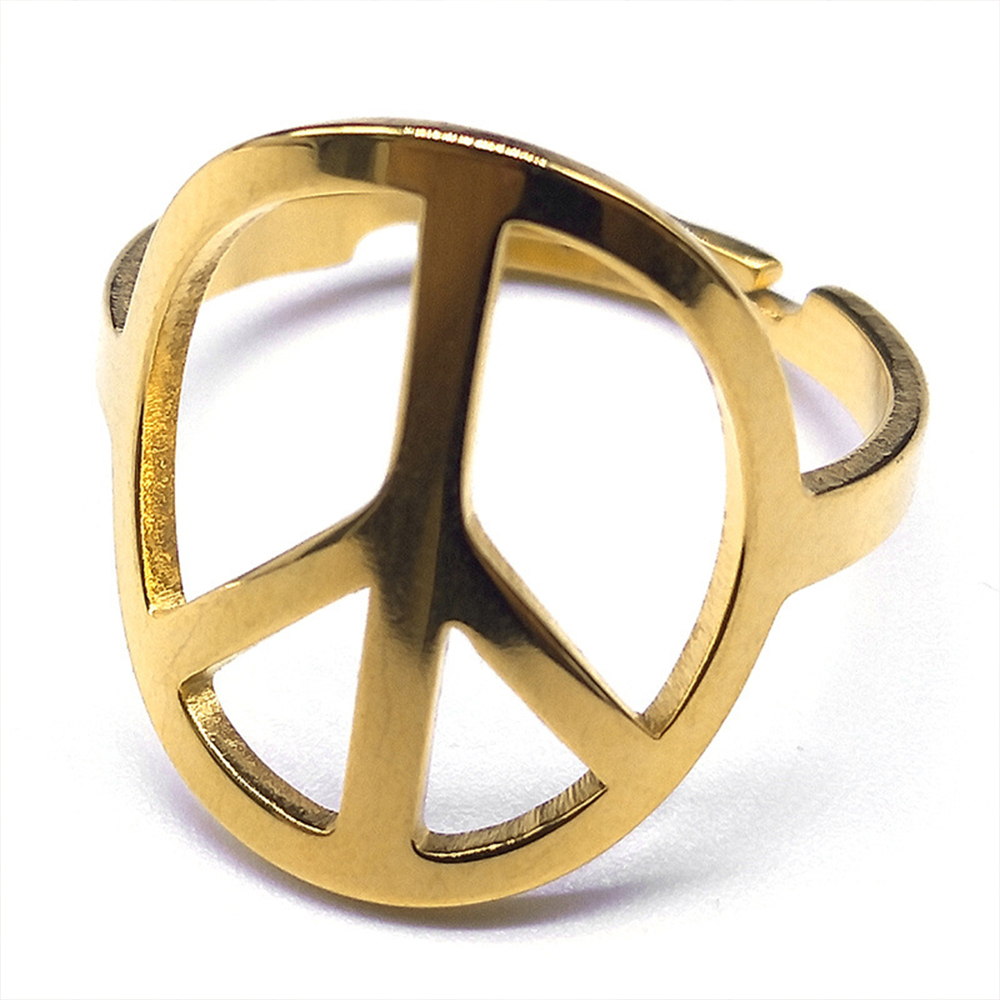 World Peace Symbol Stainless Steel Ring