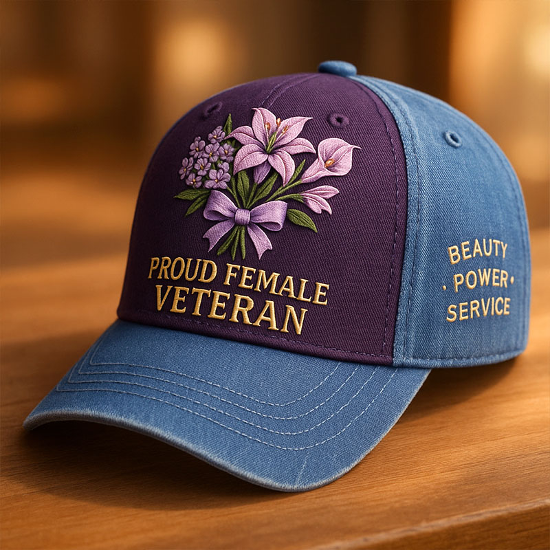 Female Veterans Printed Casual Hat