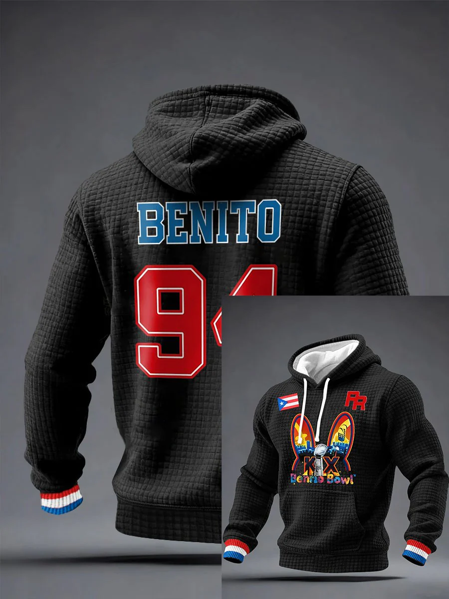 Men's  Puerto Rico Print Hoodie