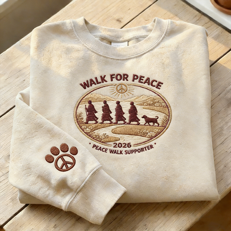 Symbolic Of Peace Casual Round-neck Sweatshirt