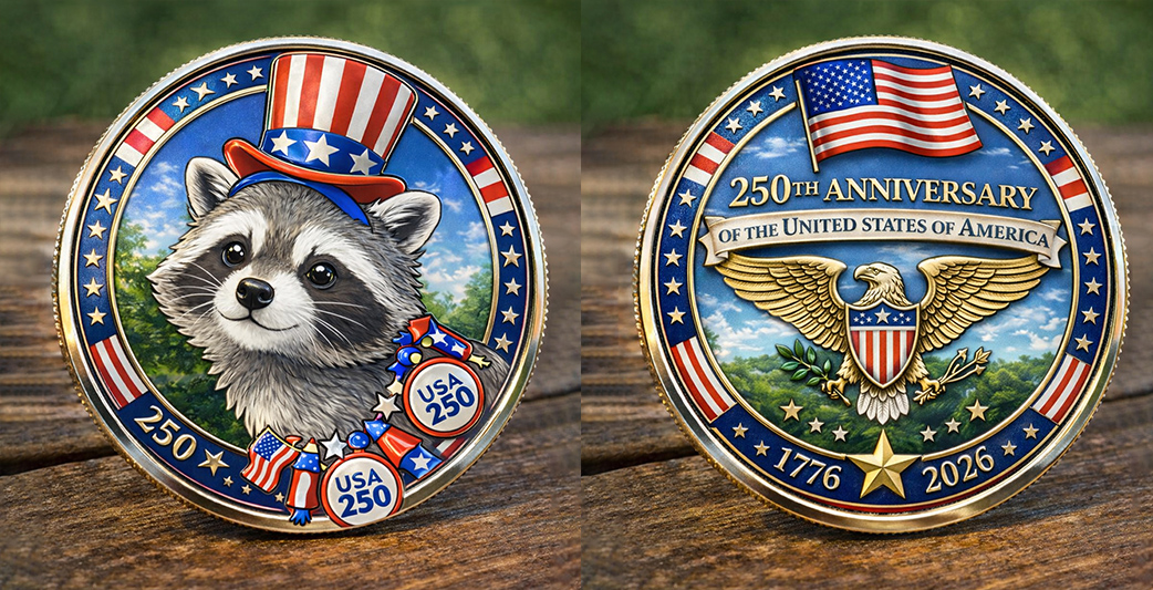 🏆Flash Sale 60% OFF - American Spirit Raccoon Coin
