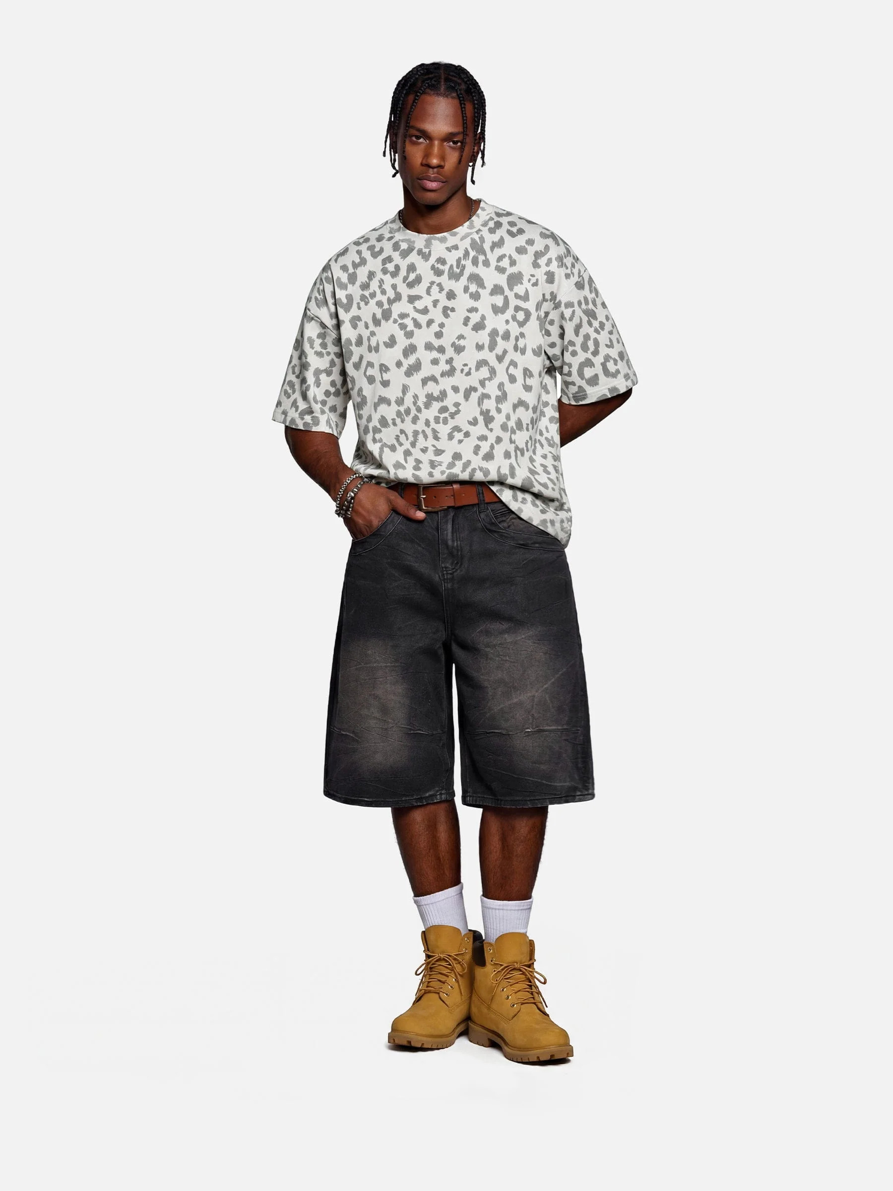 Aelfric Eden Boxy Leopard Print Tee