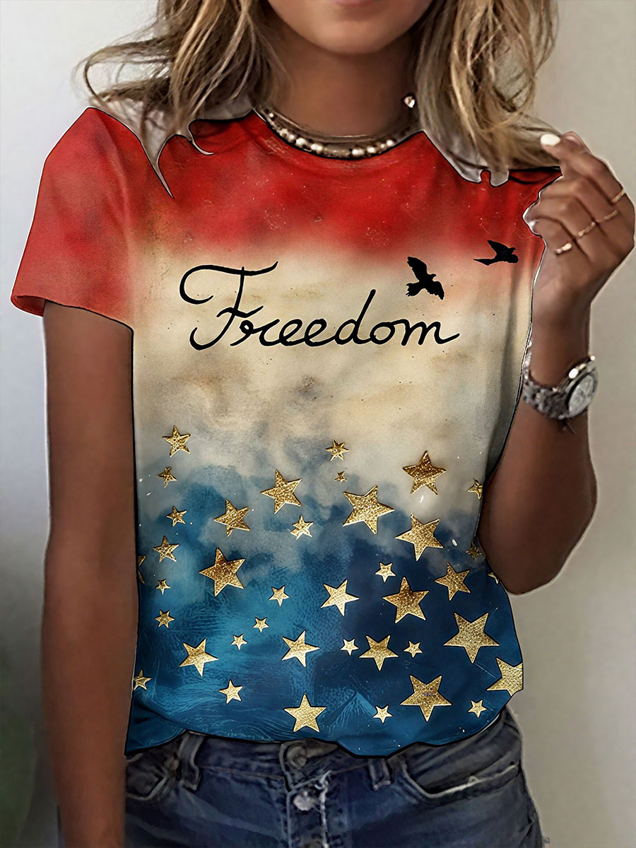 Women's Freedom Flag T-Shirts