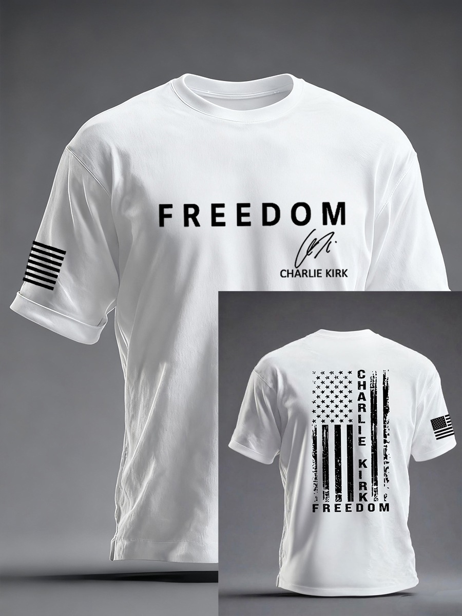 Men's Freedom Is Not Free R.I.P Charlie Kirk Short Sleeve T-shirt