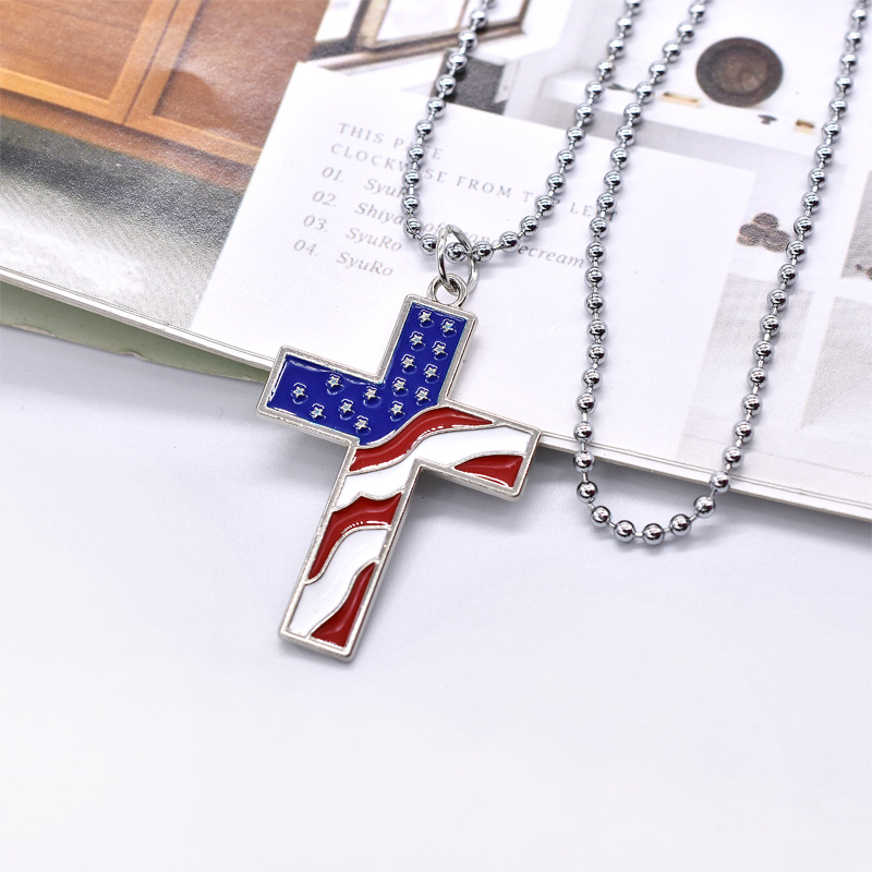 Independence Day Cross Necklace