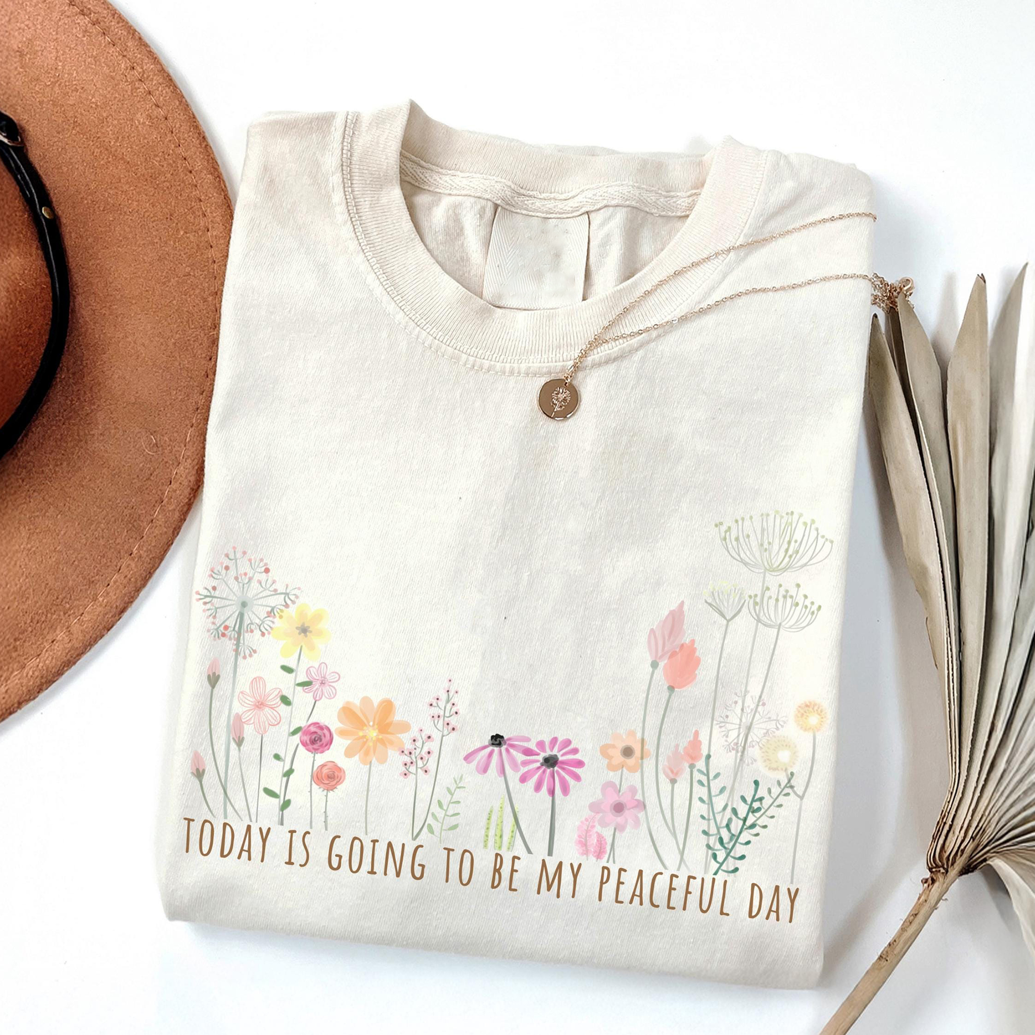 Today Is My Peaceful Day Printed Casual T-shirt