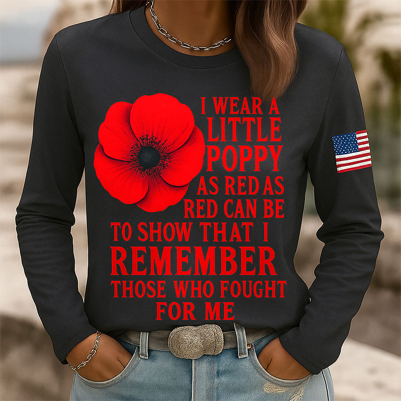 Women's Veterans Print Long Sleeve T-Shirt