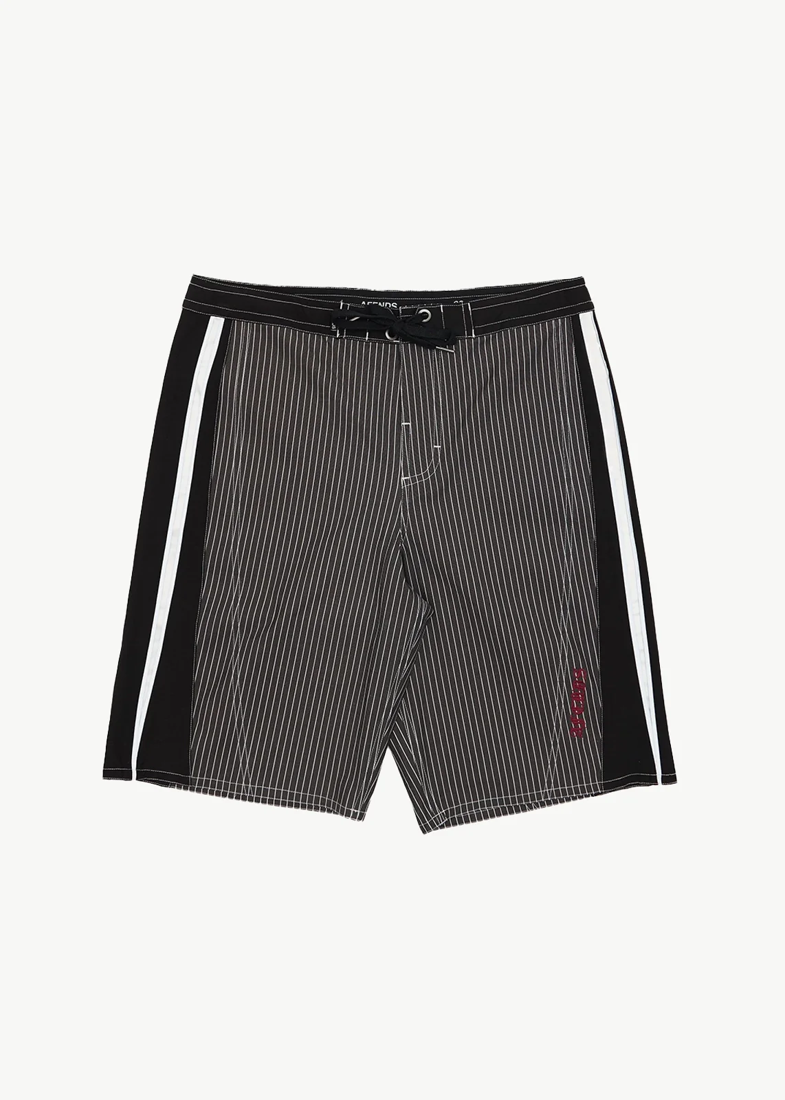 AFENDS Mens Forum - Surf Related V2 Boardshort 22 Inch - Black Stripe