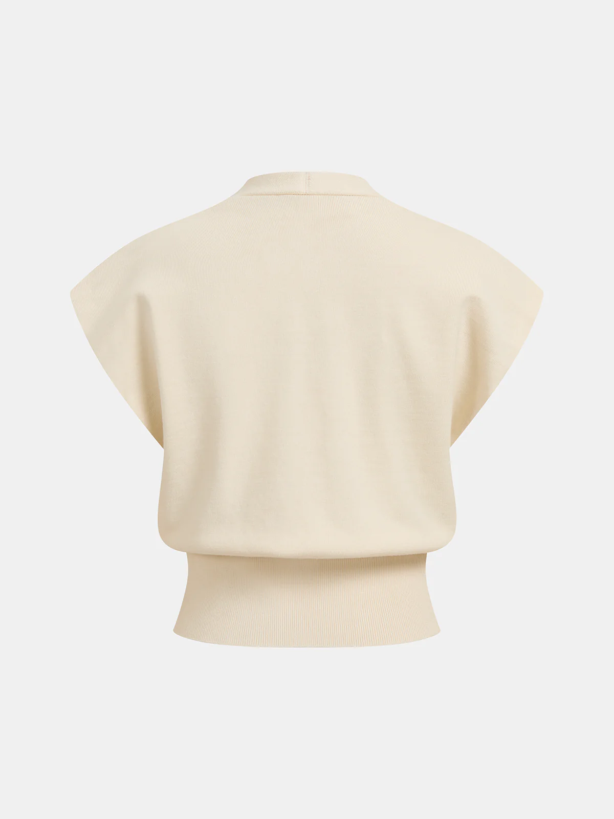 V-Neck Cap Sleeve Knit Top