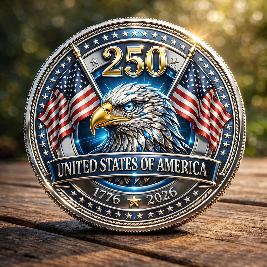 USA 250th Anniversary Commemorative Coin 1776–2026