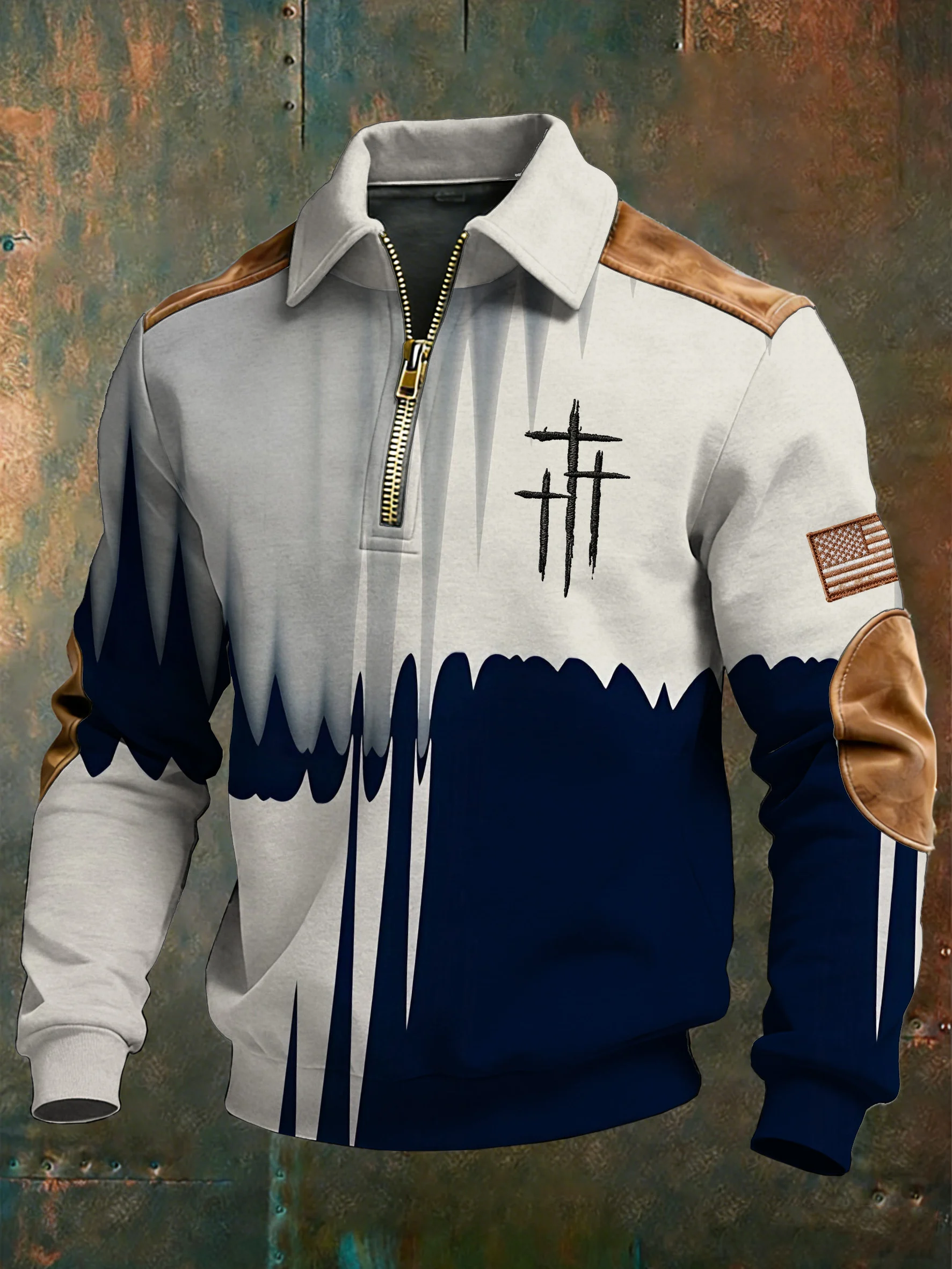 Men's Winter Faith Print Casual Top-Fast Shipping