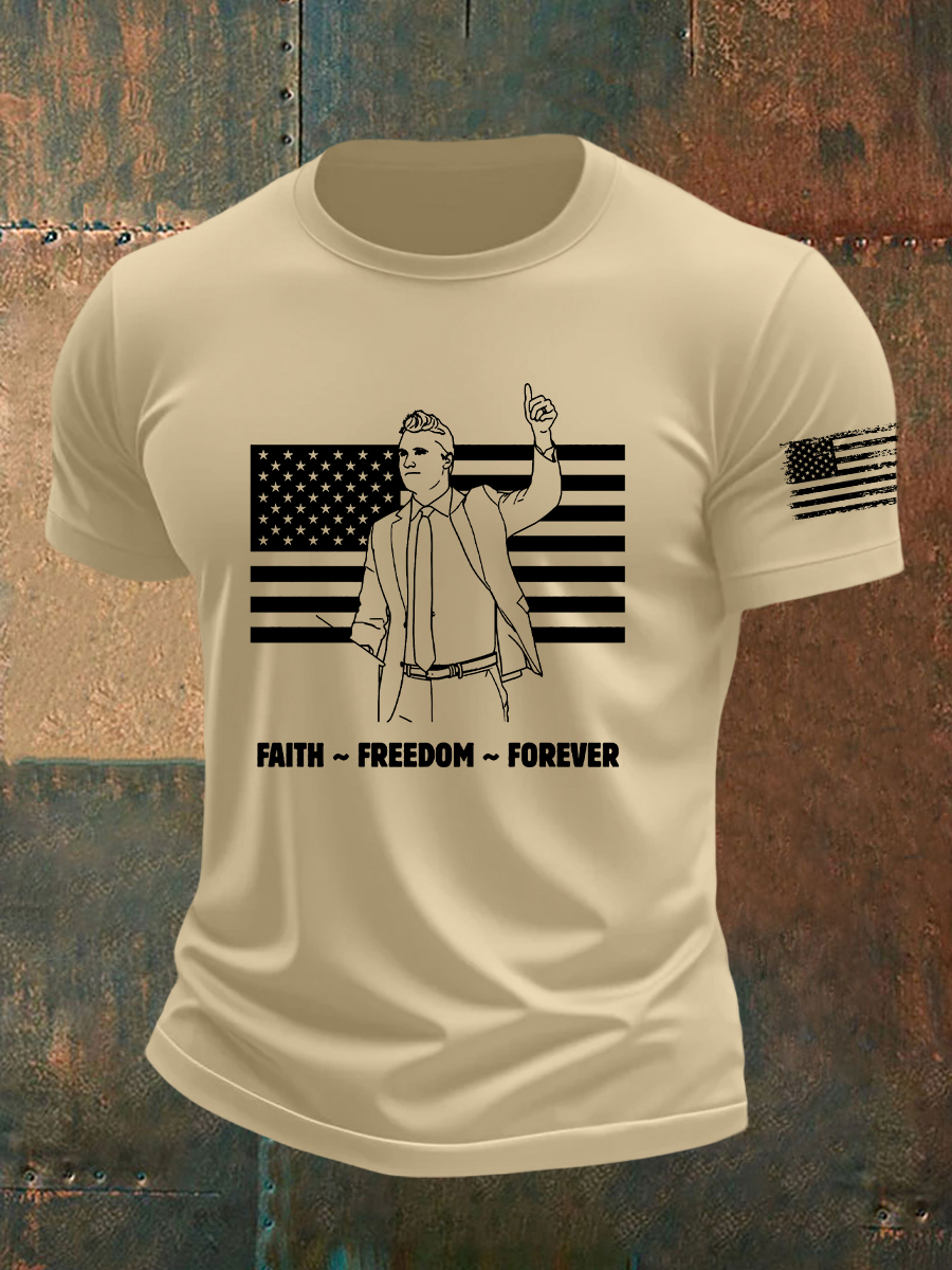 Men's Freedom Is Not Free R.I.P Charlie Kirk Short Sleeve T-shirt