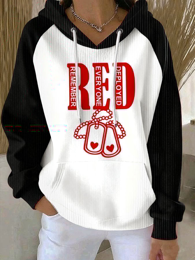 Women's R.E.D. Friday Remember Everyone Deployed Printed Sweatshirt