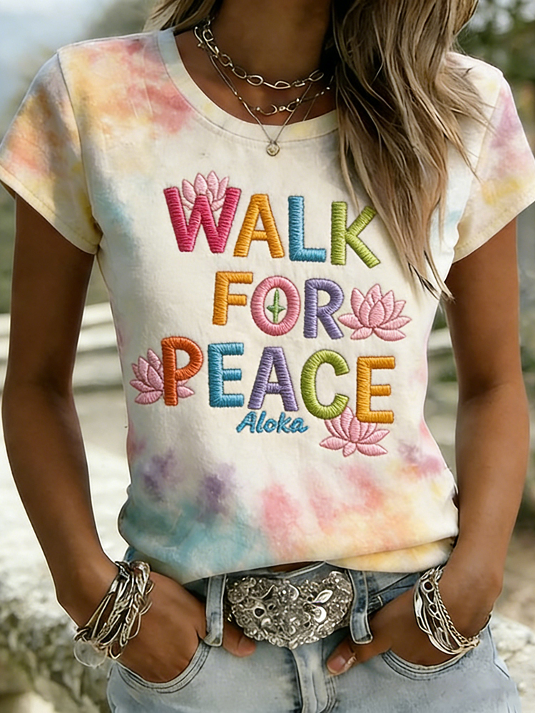 Walk For Peace Tie-dye T-shirt