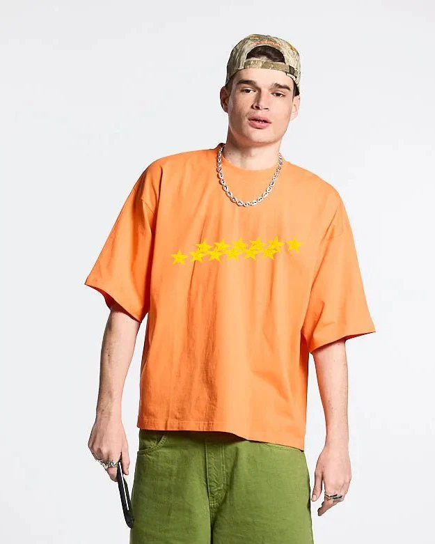 STARS TEE VIBRANT ORANGE