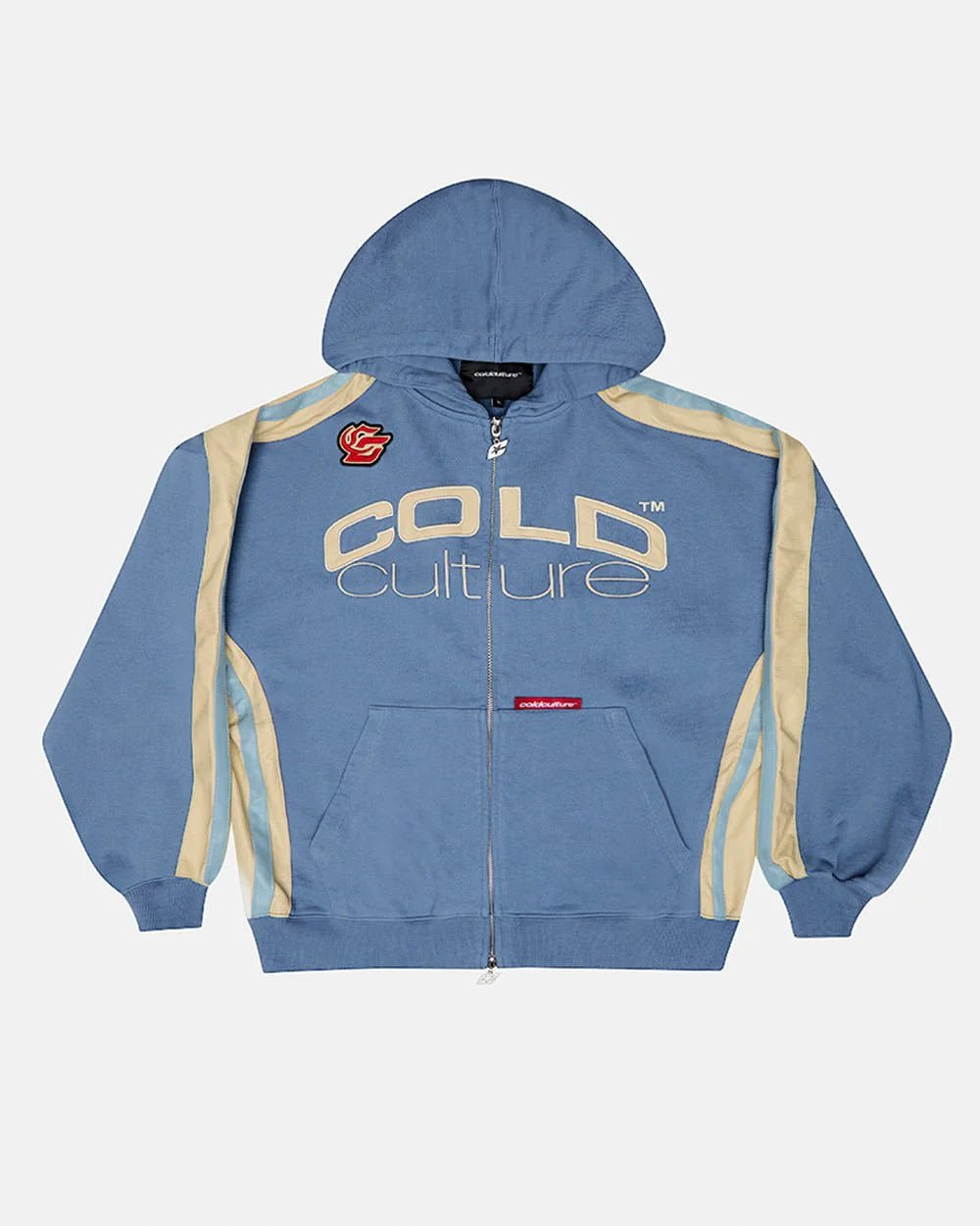 BIKER ZIP HOODIE NAVY