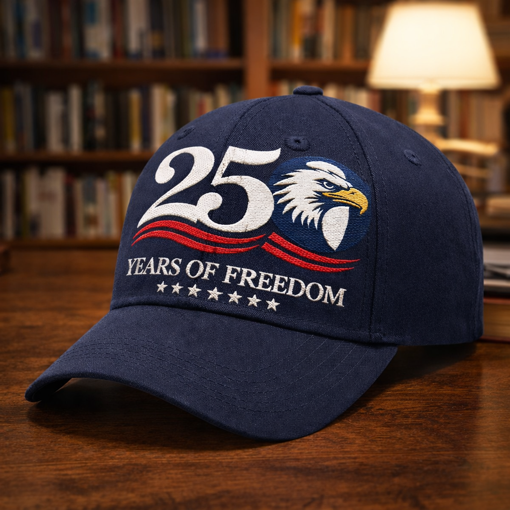 250 Years of Freedom Patriotic Baseball Cap – Embroidered Bald Eagle American Pride Hat