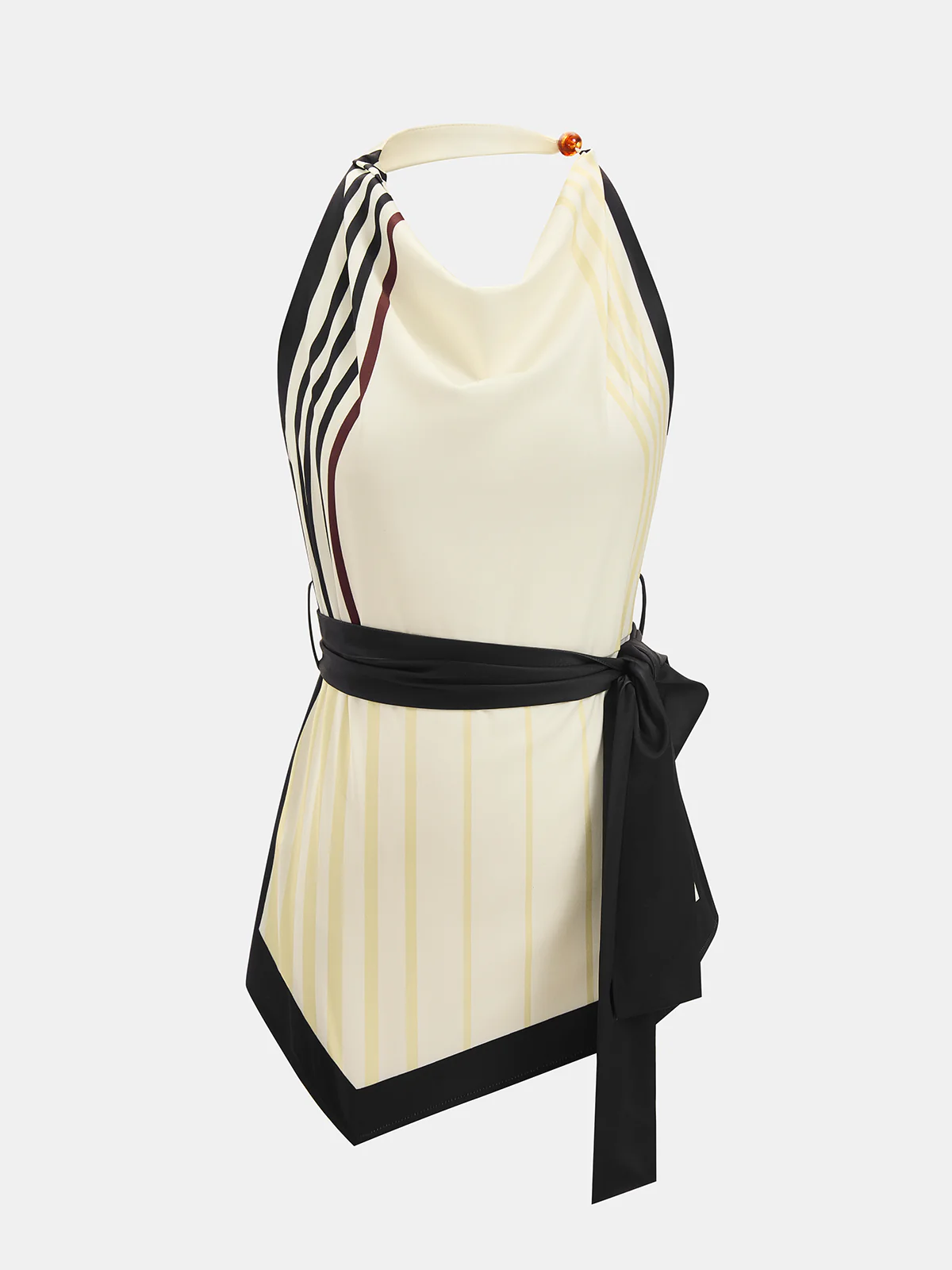 Striped Halter Top & Wide Leg Pant Set