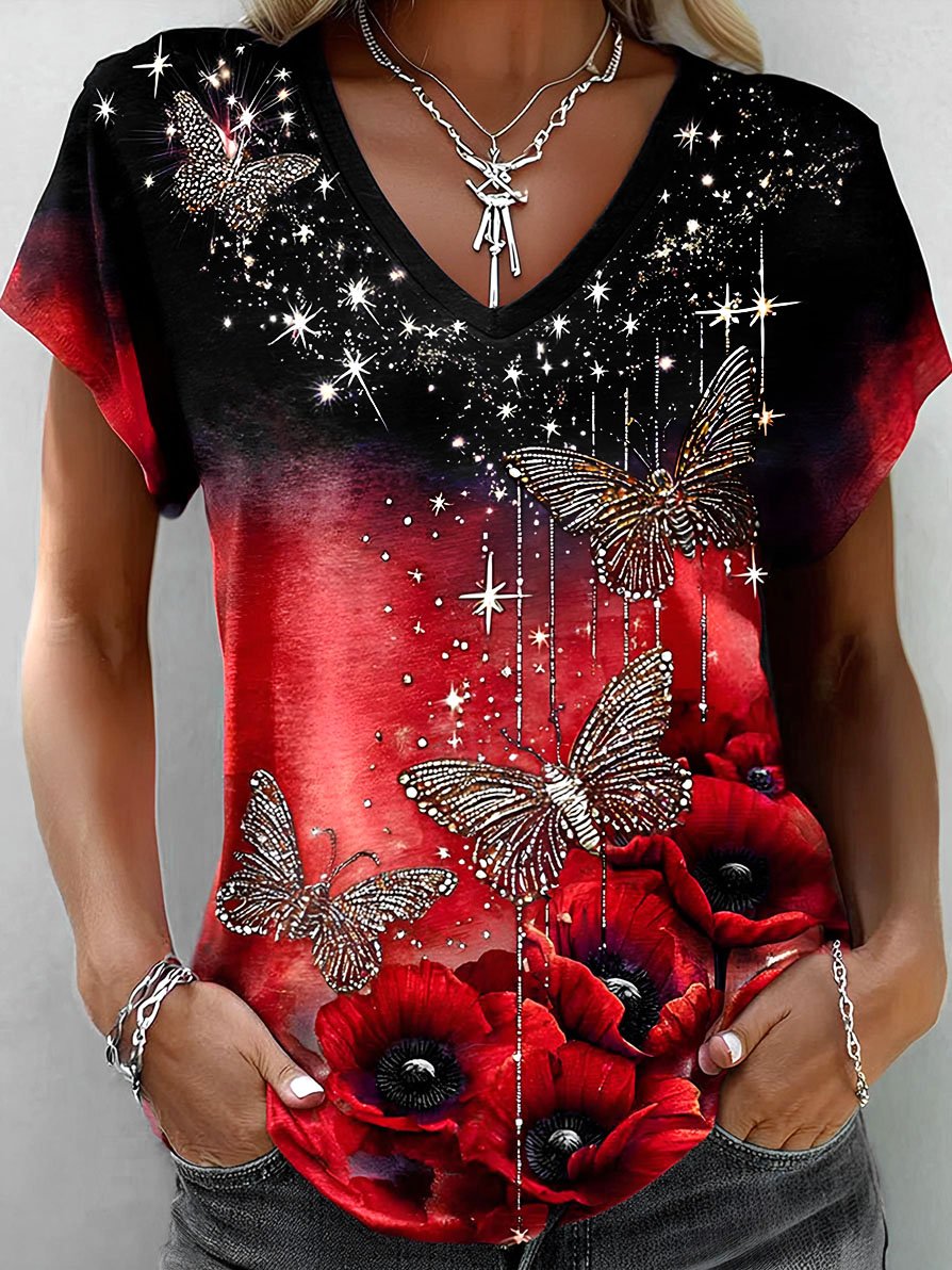 Women's Retro Memorial Day Commemorative Short-Sleeve T-Shirt