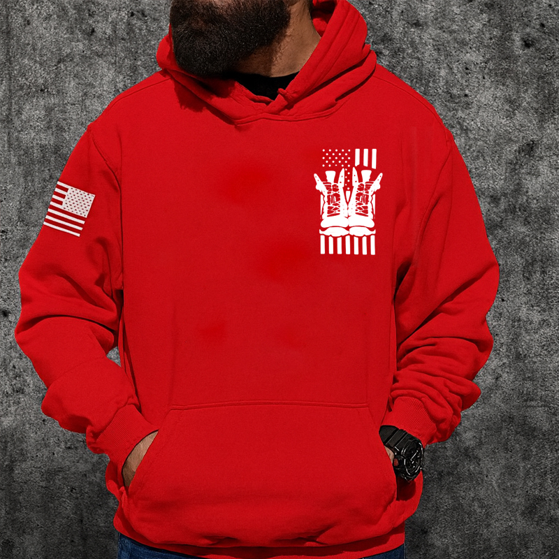 US Red Friday Printed Casual Men's Hooded Sweatshirt