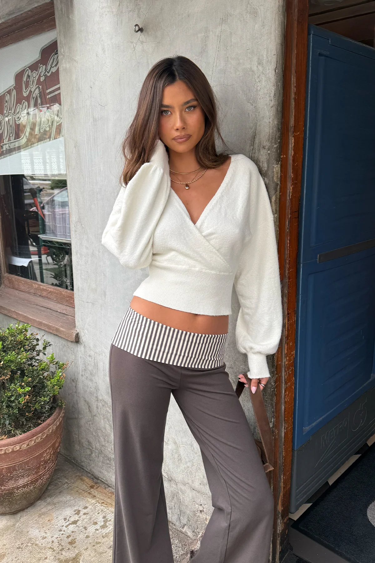 Lillia V Neck Wrap Sweater