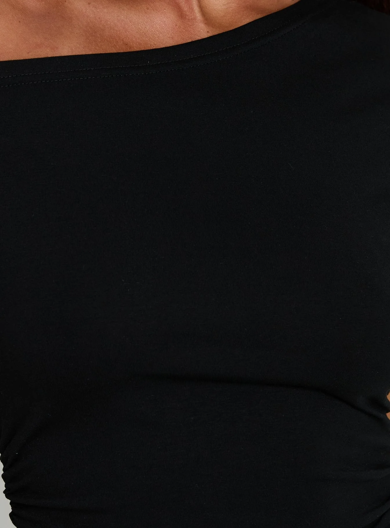 Avriana Off Shoulder T-Shirt Mini Dress Black