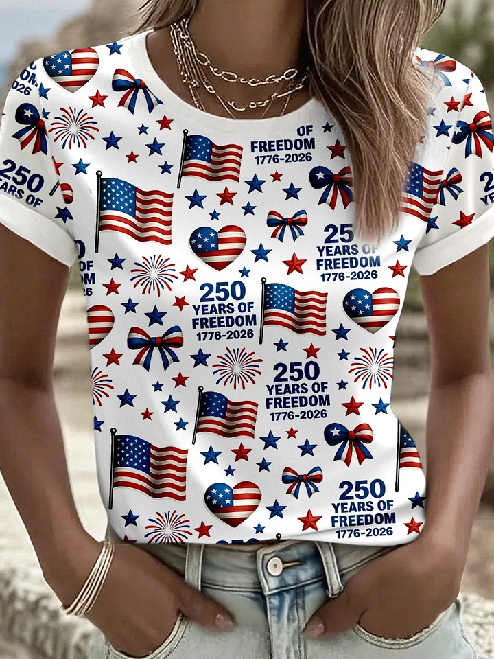 Women's American 250th Anniversary Print T-Shirt