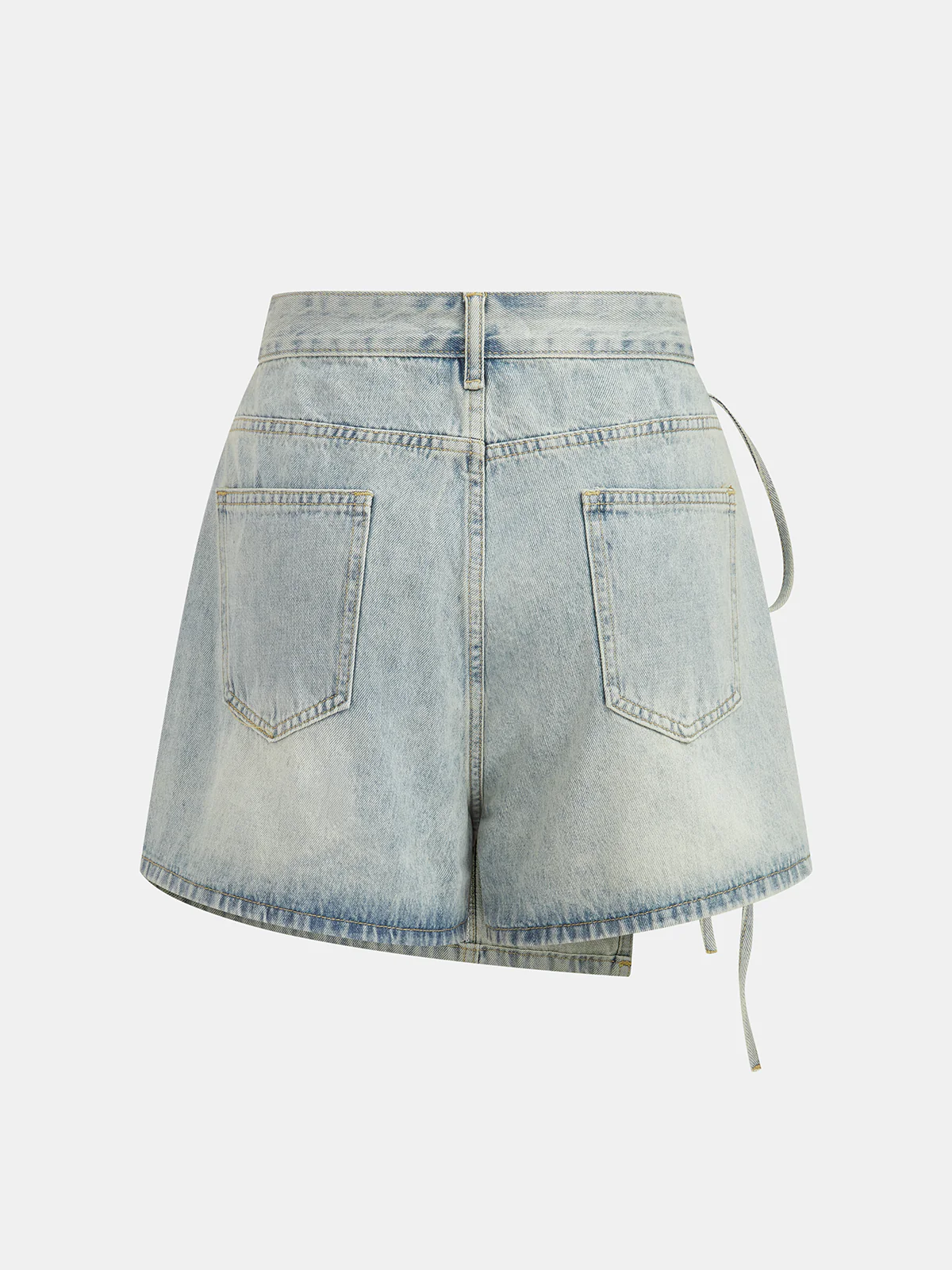Denim Wrap Front Skort