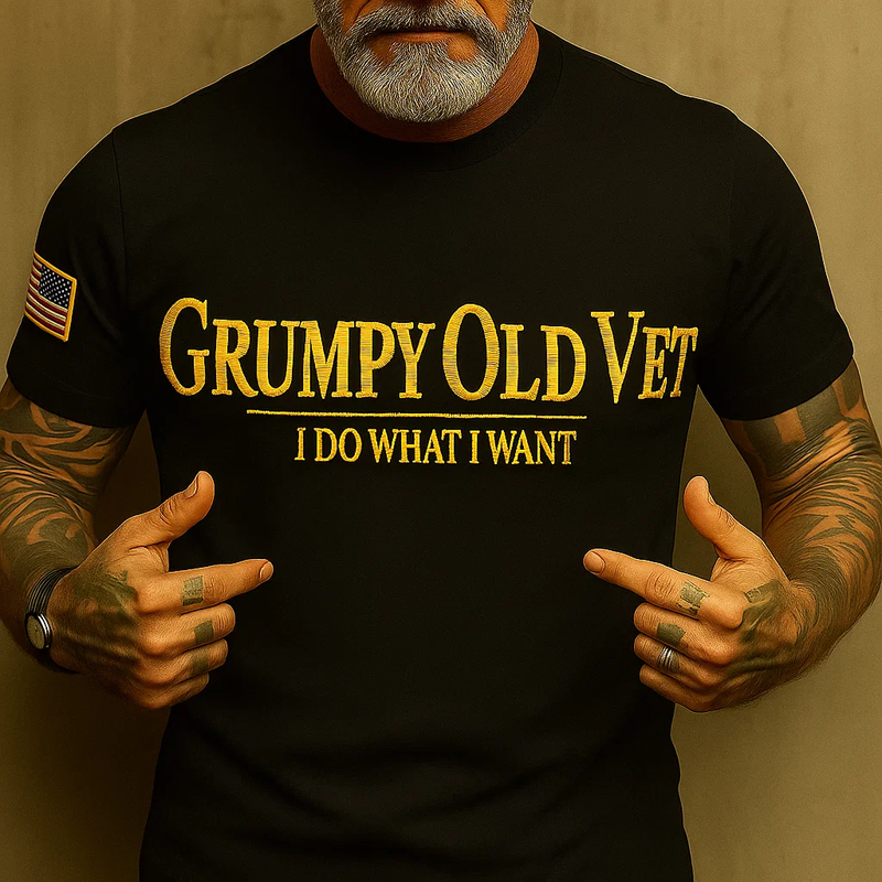 Grumpy old vet I do what I want Casual T-shirt